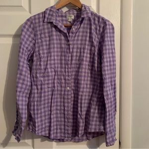 J. Crew purple plaid shirt